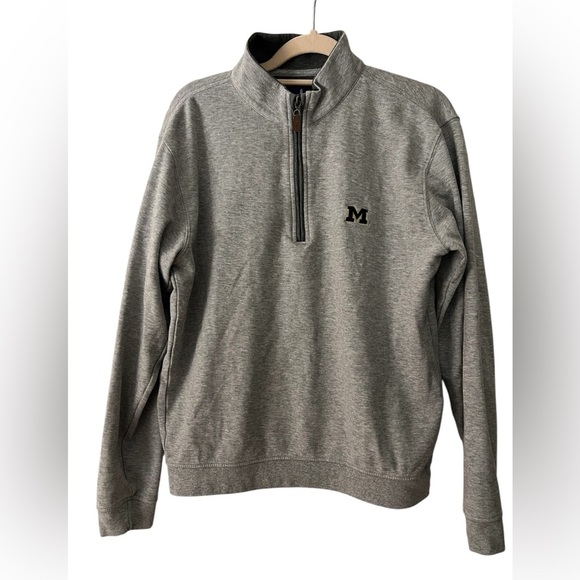 Johnnie O women’s gray University of Michigan quarter zip, size small - Picture 1 of 6